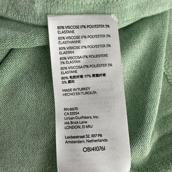 By Anthropologie Turtleneck Top Large Mint Green Puff Sleeve NWT TP-2902‎ - Picture 11 of 12